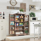 47 Armadietto da Cucina Dispensa, Mobile Contenitore con Ante Scorrevoli Stile Fienile - N/D