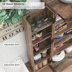 47 Armadietto da Cucina Dispensa, Mobile Contenitore con Ante Scorrevoli Stile Fienile - N/D