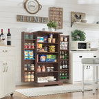 47 Armadietto da Cucina Dispensa, Mobile Contenitore con Ante Scorrevoli Stile Fienile - N/D
