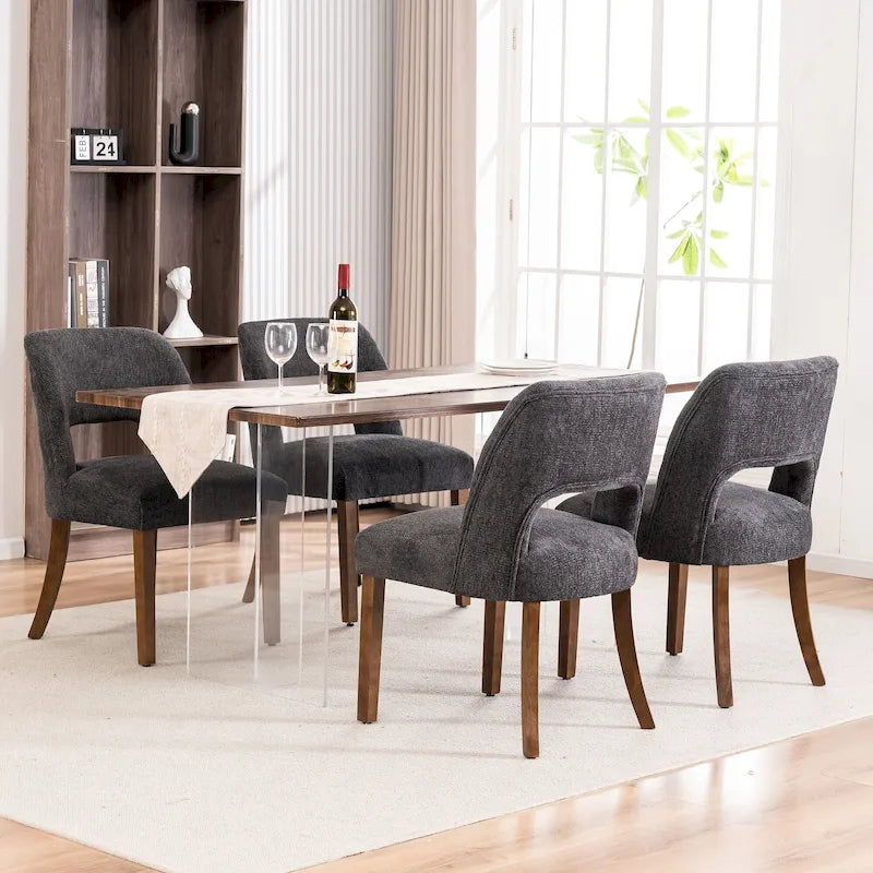 Set di 2 sedie da pranzo con schienale imbottito