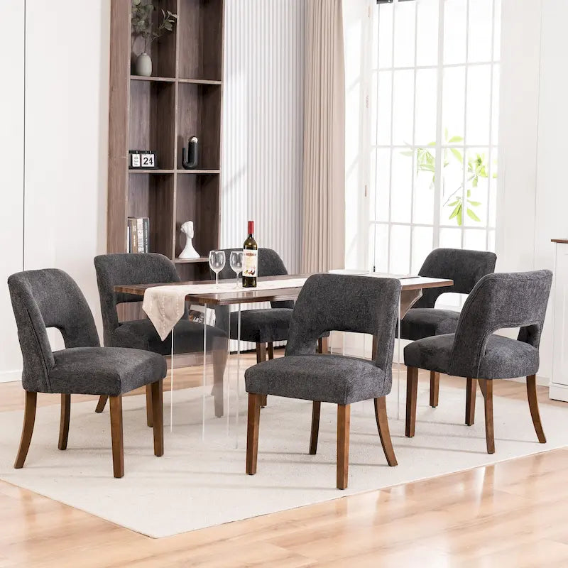 Set di 2 sedie da pranzo con schienale imbottito
