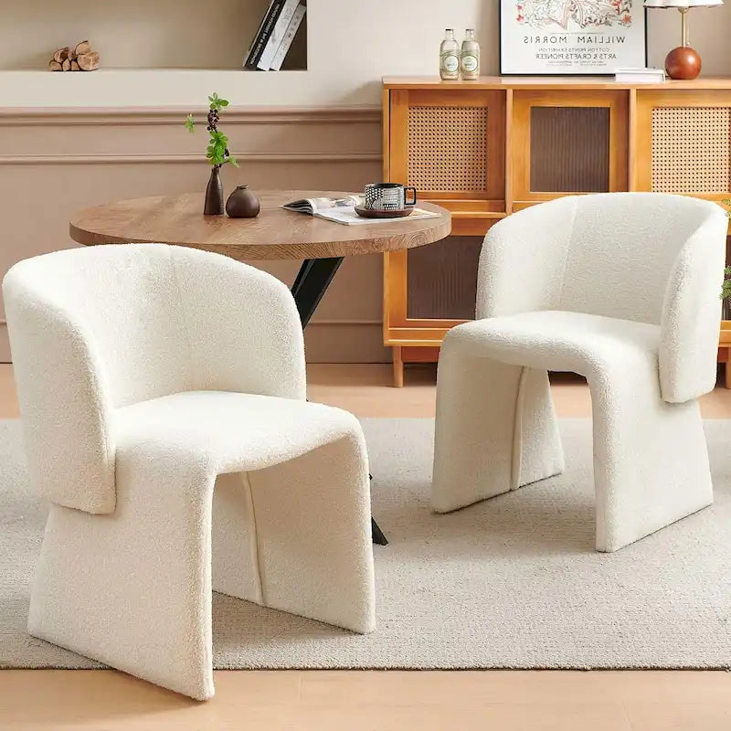 Chaises de salle à manger Howtai Barrel rembourrées – Entièrement enveloppées