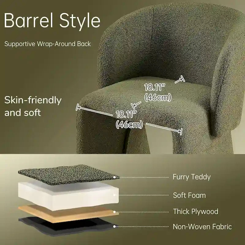Sedie Divano da Pranzo Howtai Barrel Rivestite-Completamente Avvolte