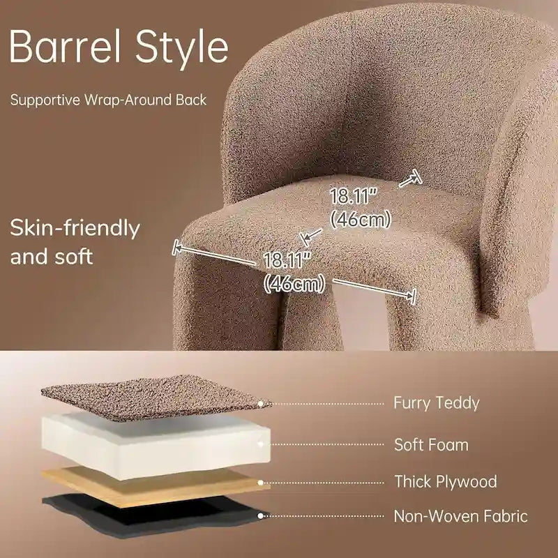 Sedie Divano da Pranzo Howtai Barrel Rivestite-Completamente Avvolte
