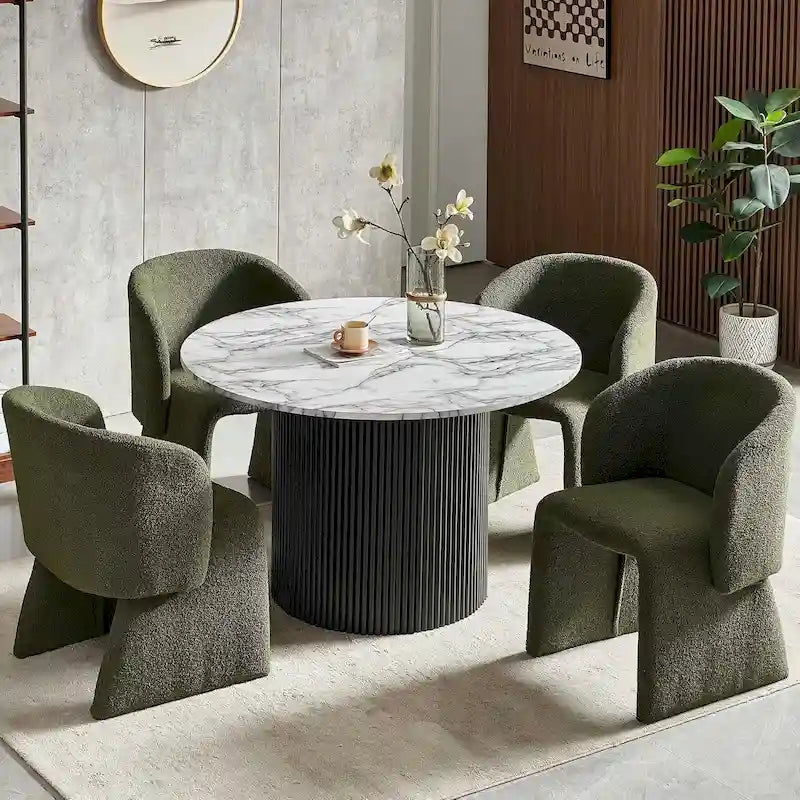 Sedie Divano da Pranzo Howtai Barrel Rivestite-Completamente Avvolte