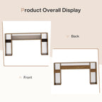 Tavolo consolle da divano da 160 cm in stile rustico con luci a LED per l'ingresso - 160 L x 30 P x 84 A cm