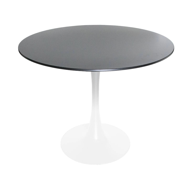 Set da pranzo Bristol 5 pezzi Tavolo rotondo da 35 pollici e 4 sedie in plastica con base dorata