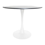 Set da pranzo Bristol 5 pezzi Tavolo rotondo da 35 pollici e 4 sedie in plastica con base dorata