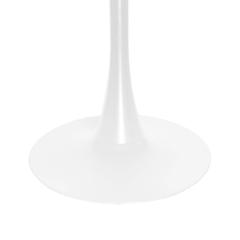 Set da pranzo Bristol 5 pezzi Tavolo rotondo da 35 pollici e 4 sedie in plastica con base dorata