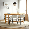 Tavolo da pranzo ovale Middlebrook Modern Rustic in legno massello di rovere da 70 pollici