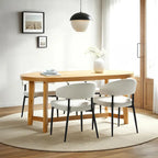 Tavolo da pranzo ovale Middlebrook Modern Rustic in legno massello di rovere da 70 pollici