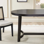 Tavolo da pranzo ovale Middlebrook Modern Rustic in legno massello di rovere da 70 pollici