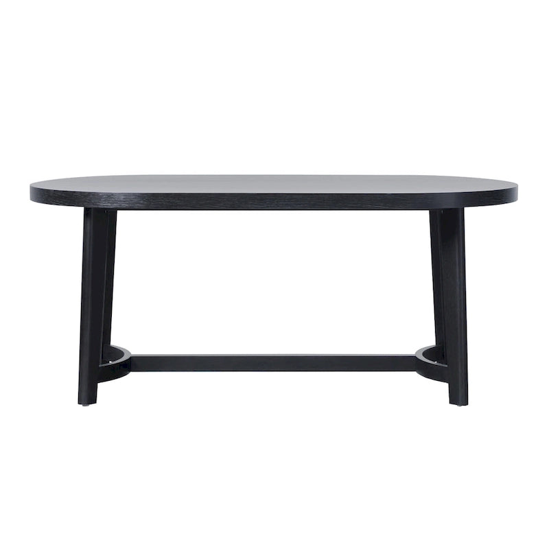 Tavolo da pranzo ovale Middlebrook Modern Rustic in legno massello di rovere da 70 pollici