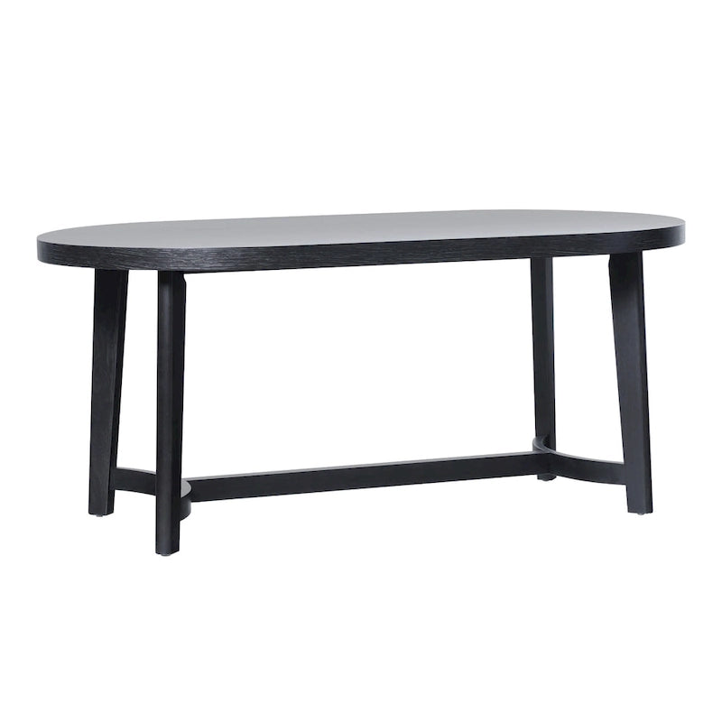 Tavolo da pranzo ovale Middlebrook Modern Rustic in legno massello di rovere da 70 pollici