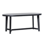 Tavolo da pranzo ovale Middlebrook Modern Rustic in legno massello di rovere da 70 pollici