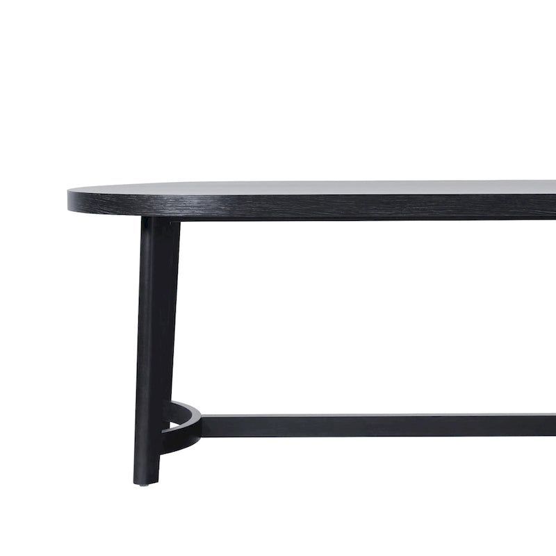 Tavolo da pranzo ovale Middlebrook Modern Rustic in legno massello di rovere da 70 pollici