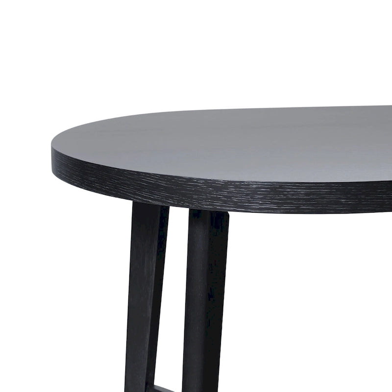 Tavolo da pranzo ovale Middlebrook Modern Rustic in legno massello di rovere da 70 pollici