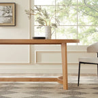 Tavolo da pranzo ovale Middlebrook Modern Rustic in legno massello di rovere da 70 pollici
