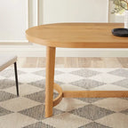 Tavolo da pranzo ovale Middlebrook Modern Rustic in legno massello di rovere da 70 pollici