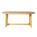 Tavolo da pranzo ovale Middlebrook Modern Rustic in legno massello di rovere da 70 pollici