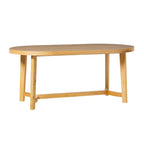 Tavolo da pranzo ovale Middlebrook Modern Rustic in legno massello di rovere da 70 pollici