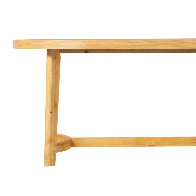 Tavolo da pranzo ovale Middlebrook Modern Rustic in legno massello di rovere da 70 pollici