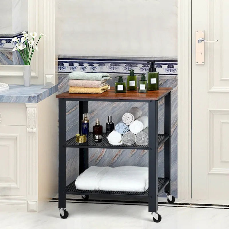 Carrello di servizio industriale Gymax Carrello multiuso da cucina