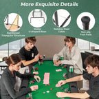 Tavolo da Poker Costway per 8 Giocatori con 8 Portabicchieri e Comodi Braccioli