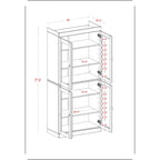 Mobiletto da bagno 32" in legno massello al 100% con ante opzionali di Palace Imports