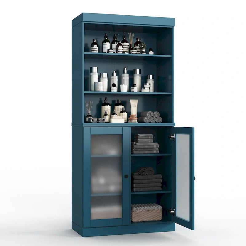 Mobiletto da bagno 32" in legno massello al 100% con ante opzionali di Palace Imports