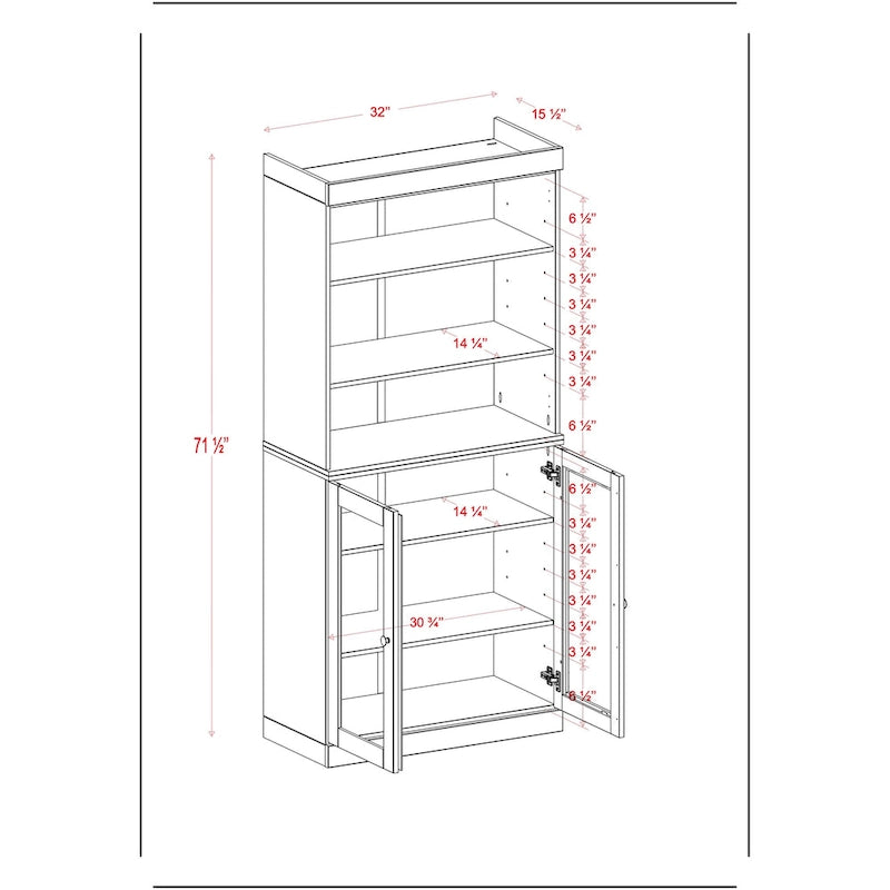 Mobiletto da bagno 32" in legno massello al 100% con ante opzionali di Palace Imports