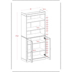 Mobiletto da bagno 32" in legno massello al 100% con ante opzionali di Palace Imports