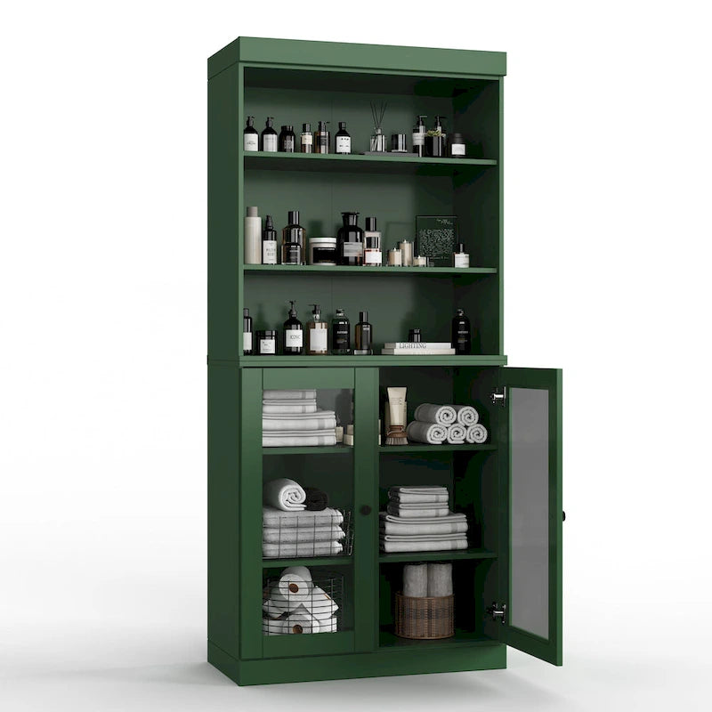 Mobiletto da bagno 32" in legno massello al 100% con ante opzionali di Palace Imports