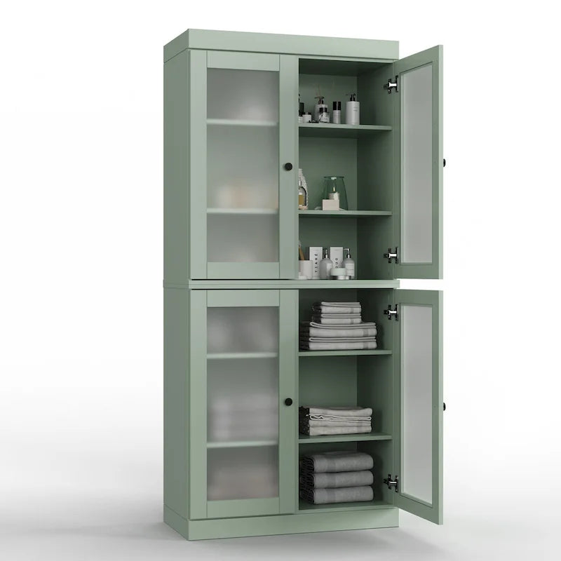 Mobiletto da bagno 32" in legno massello al 100% con ante opzionali di Palace Imports