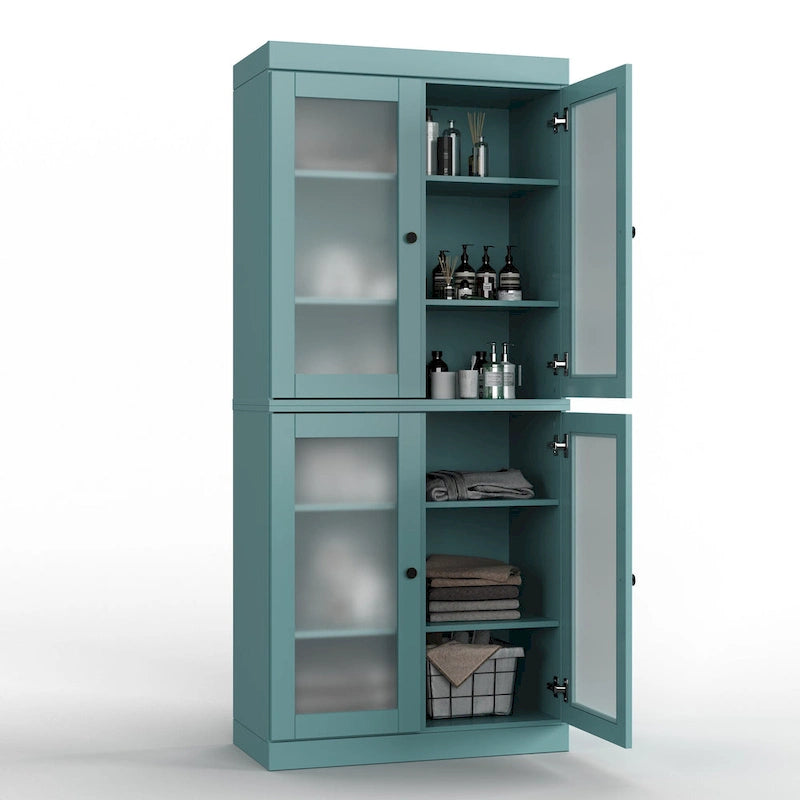 Mobiletto da bagno 32" in legno massello al 100% con ante opzionali di Palace Imports