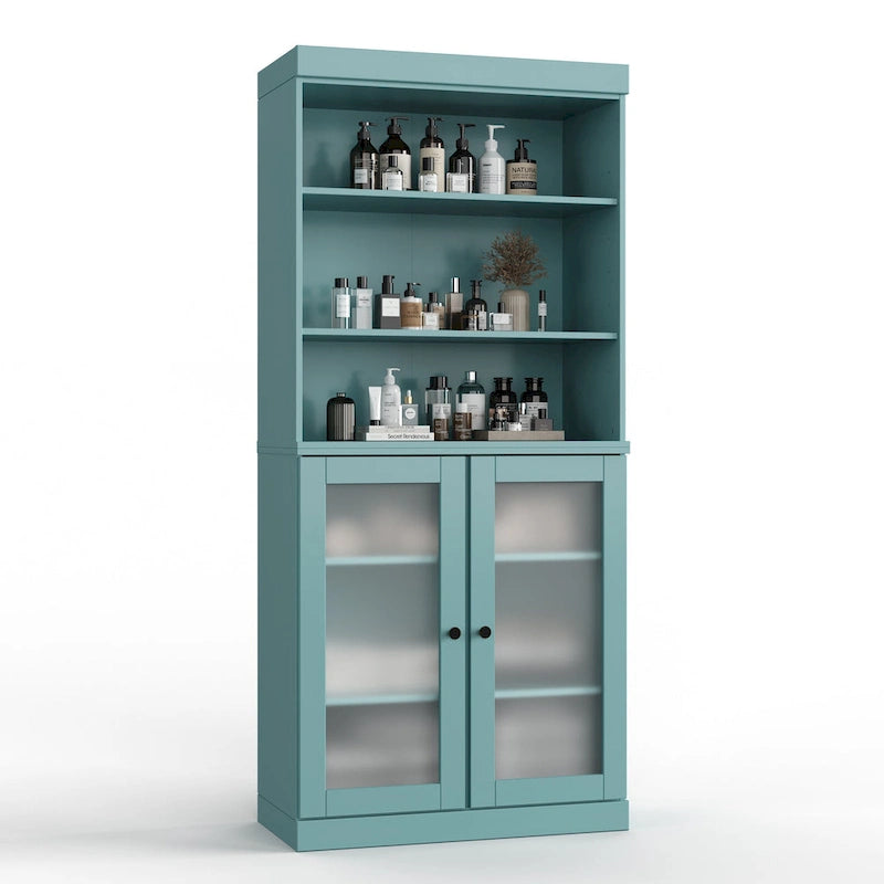 Mobiletto da bagno 32" in legno massello al 100% con ante opzionali di Palace Imports
