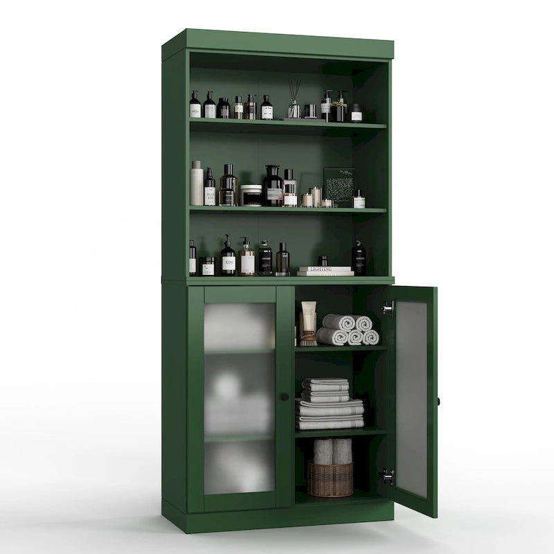 Mobiletto da bagno 32" in legno massello al 100% con ante opzionali di Palace Imports