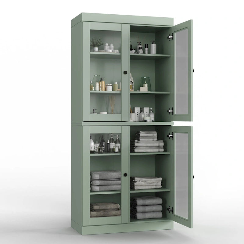 Mobiletto da bagno 32" in legno massello al 100% con ante opzionali di Palace Imports