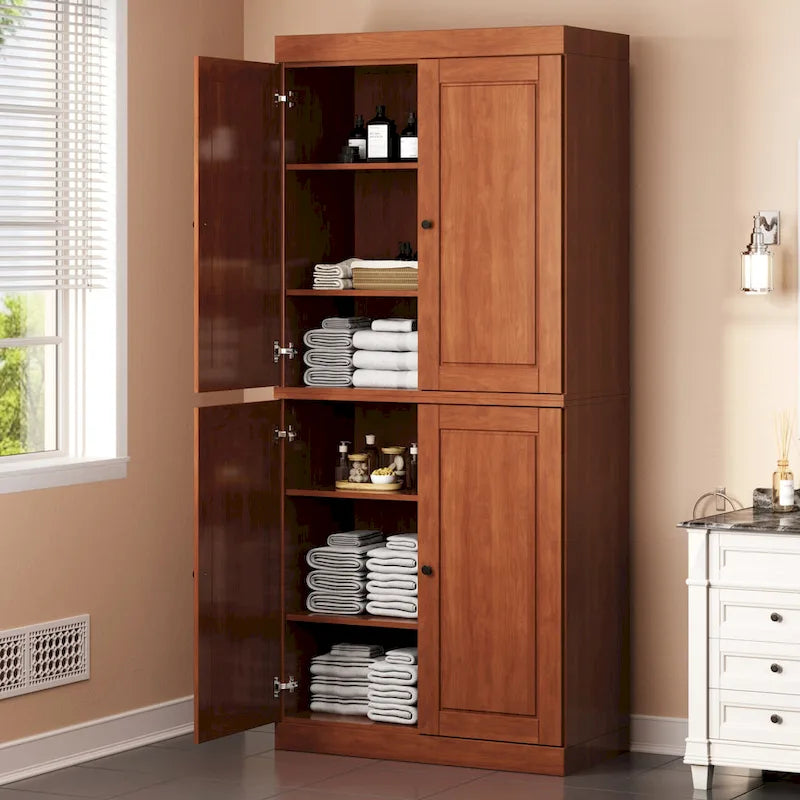 Mobiletto da bagno 32" in legno massello al 100% con ante opzionali di Palace Imports
