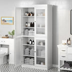 Mobiletto da bagno 32" in legno massello al 100% con ante opzionali di Palace Imports