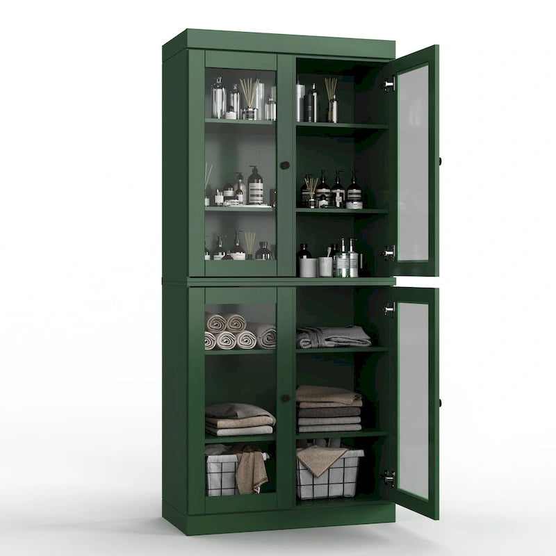 Mobiletto da bagno 32" in legno massello al 100% con ante opzionali di Palace Imports