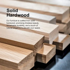 Set da pranzo moderno Evrena di 7 pezzi in legno massello nero Furniture of America