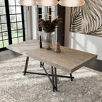 Set da pranzo moderno Evrena di 7 pezzi in legno massello nero Furniture of America