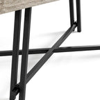 Set da pranzo moderno Evrena di 7 pezzi in legno massello nero Furniture of America