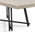 Set da pranzo moderno Evrena di 7 pezzi in legno massello nero Furniture of America
