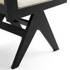 Set da pranzo moderno Evrena di 7 pezzi in legno massello nero Furniture of America