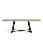 Set da pranzo moderno Evrena di 7 pezzi in legno massello nero Furniture of America