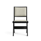 Set da pranzo moderno Evrena di 7 pezzi in legno massello nero Furniture of America