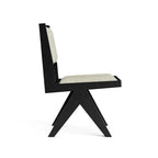 Set da pranzo moderno Evrena di 7 pezzi in legno massello nero Furniture of America