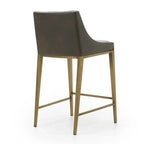 Sgabello da bancone Modrest Fairview moderno grigio e ottone